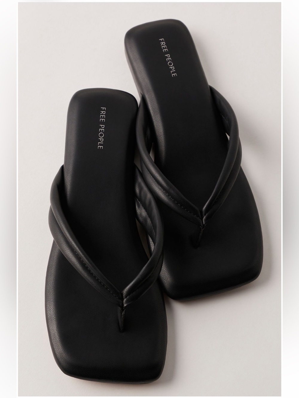 FREE PEOPLE Tia Thong Sandals, Black, Size 10 *Brand New* NWT